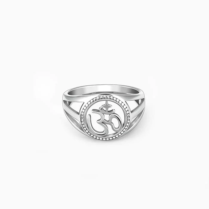 Top Men's Rings – Crafted for Every Style  Silver Om Vibe Ring For Him