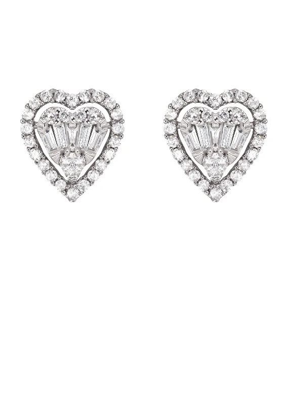 Shop Durable Men's Earrings for Everyday Wear-Mens Stud Diamond Earrings | 0.75 Carats 14K White Gold Shop Durable Men's Earrings for Everyday Wear-Mens Stud Diamond Earrings | 0.75 Carats 14K White Gold