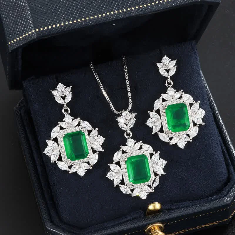 Women's Earrings – Elegant Designs for Every Personality--Buddha Stones Emerald Crystal Red Corundum Confidence Courage Ring Earrings Necklace Pendant