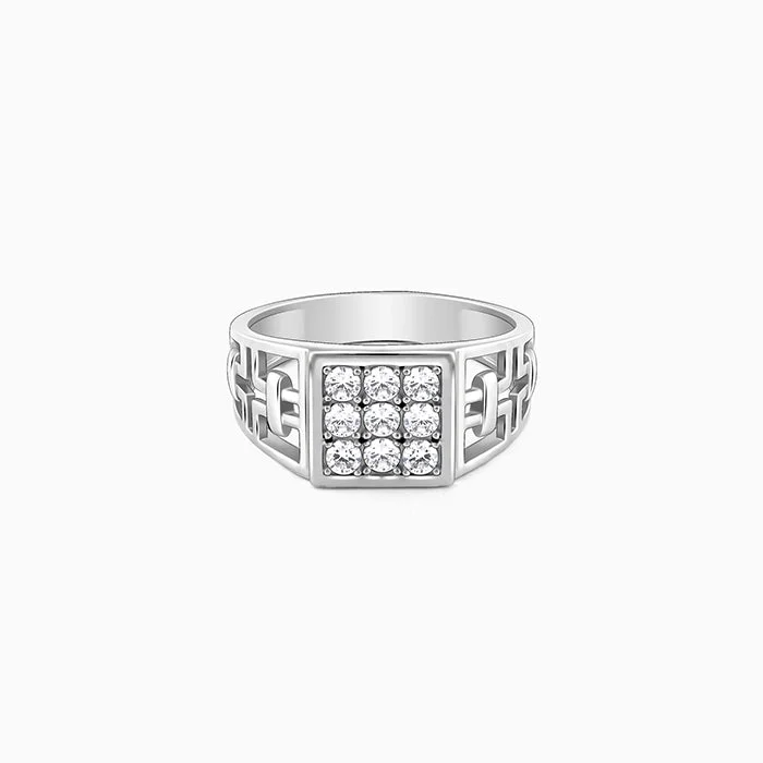 Top Men's Rings – Crafted for Every Style  Silver Matrix Cross Ring For Him