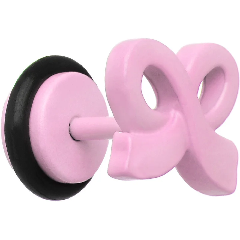 Women's Earrings – Elegant Designs for Every Personality--Pink Acrylic Bow Cheater Plug