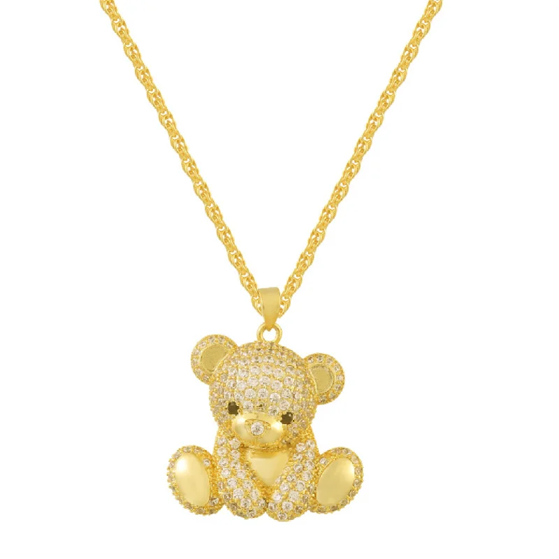 Shop Classic Women's  Necklaces & Pendants with a Modern Twist-Teddy Bear Necklace
