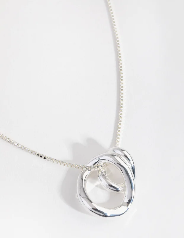 Shop Classic Women's Necklaces & Pendants with a Modern Twist-Silver Plated Swirl Pendant Necklace Shop Classic Women's Necklaces & Pendants with a Modern Twist-Silver Plated Swirl Pendant Necklace