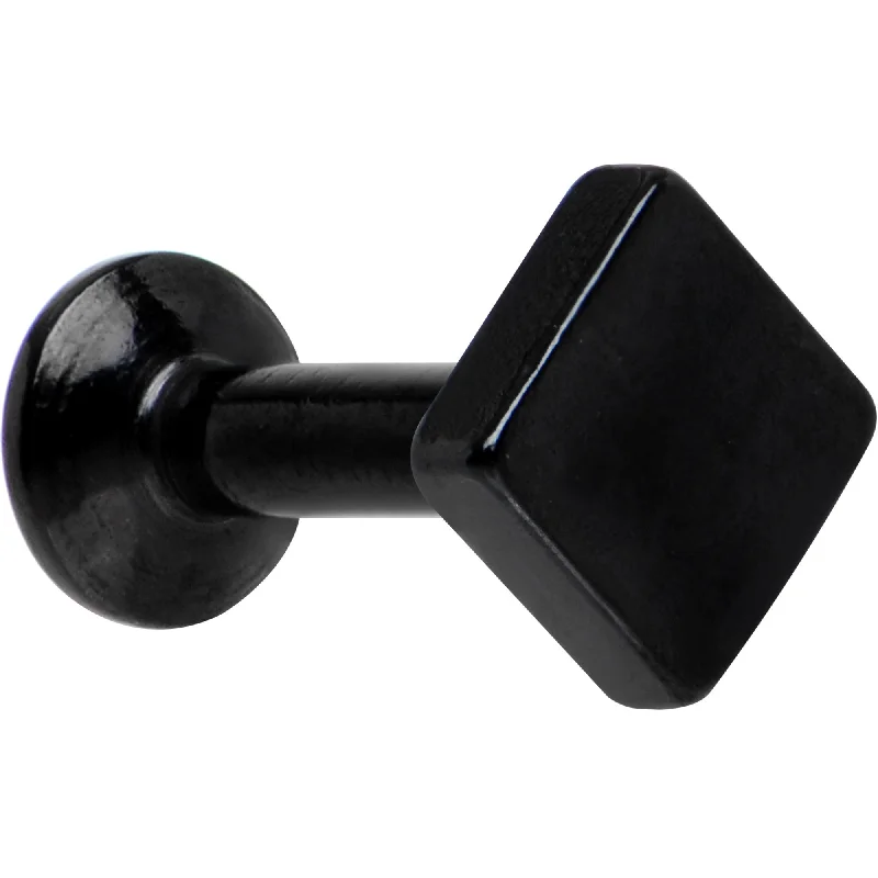 Women's Earrings – Elegant Designs for Every Personality--3/16 Black IP Rhombus Internally Threaded Daith Cartilage Tragus Women's Earrings – Elegant Designs for Every Personality--3/16 Black IP Rhombus Internally Threaded Daith Cartilage Tragus
