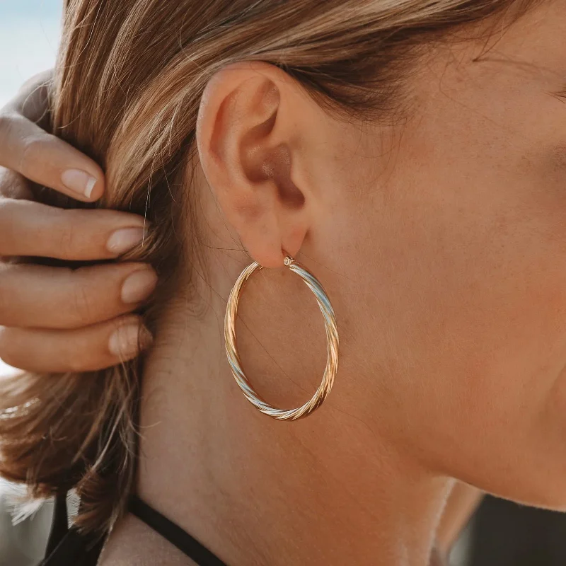 Women's Earrings – Elegant Designs for Every Personality--Bold Twisted Hoops