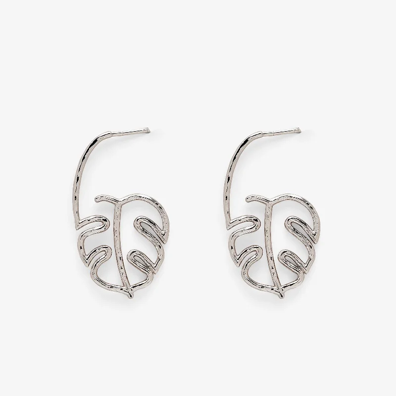 Women's Earrings – Elegant Designs for Every Personality--Palm Leaf Hoop Earrings