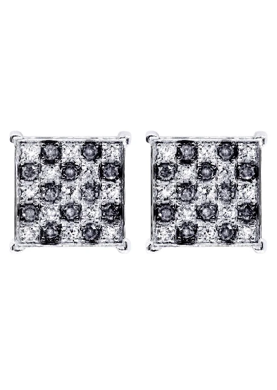Shop Durable Men's Earrings for Everyday Wear-Diamond Earrings For Men | 0.69 Carats 14K White Gold Shop Durable Men's Earrings for Everyday Wear-Diamond Earrings For Men | 0.69 Carats 14K White Gold
