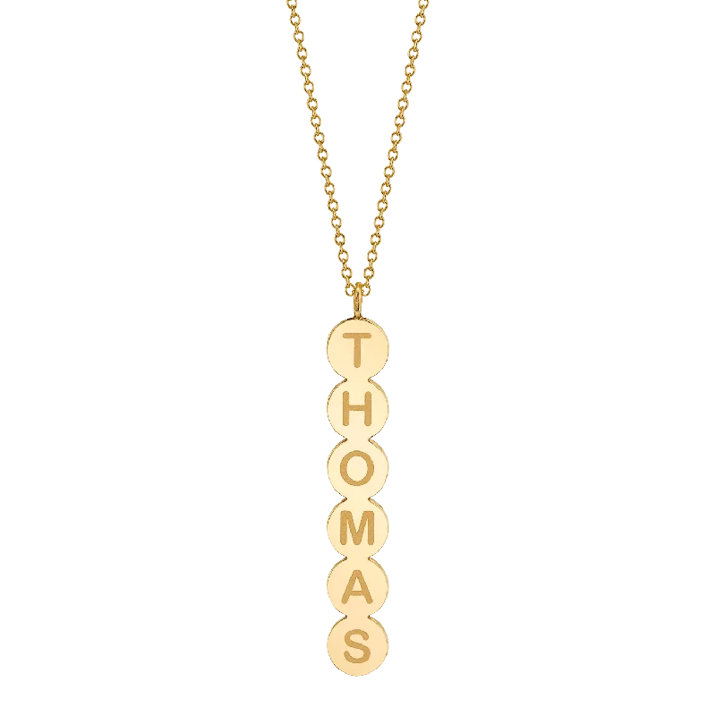 Shop Classic Women's Necklaces & Pendants with a Modern Twist-Bubble Round Vertical ID Necklace Shop Classic Women's Necklaces & Pendants with a Modern Twist-Bubble Round Vertical ID Necklace