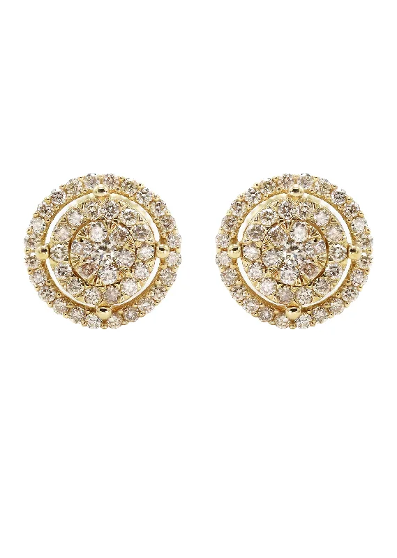 Shop Durable Men's Earrings for Everyday Wear-14K Yellow Gold Diamond Earrings For Men | 0.52 Carats | 2.35 Grams Shop Durable Men's Earrings for Everyday Wear-14K Yellow Gold Diamond Earrings For Men | 0.52 Carats | 2.35 Grams