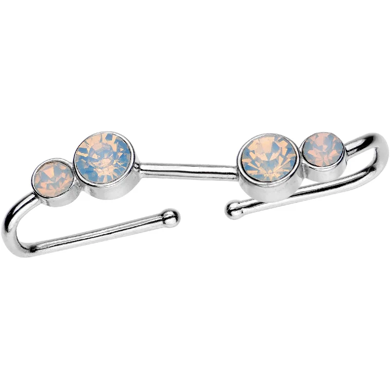 Women's Earrings – Elegant Designs for Every Personality--Aurora Gem Illusion Non Pierced Industrial Barbell Women's Earrings – Elegant Designs for Every Personality--Aurora Gem Illusion Non Pierced Industrial Barbell