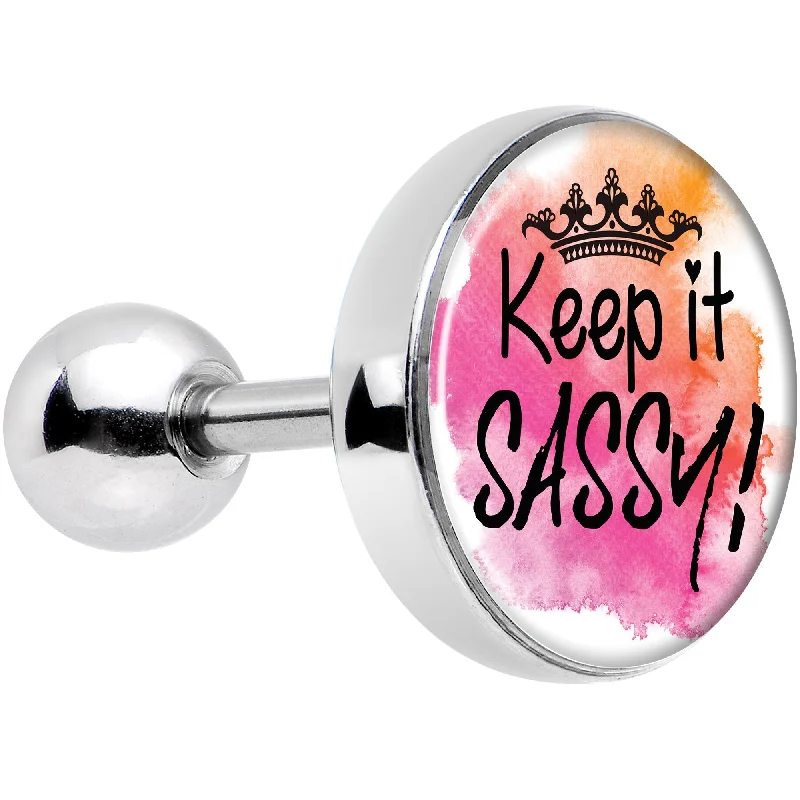 Women's Earrings – Elegant Designs for Every Personality--16 Gauge 1/4 Watercolor Keep it Sassy Tragus Cartilage Earring Women's Earrings – Elegant Designs for Every Personality--16 Gauge 1/4 Watercolor Keep it Sassy Tragus Cartilage Earring