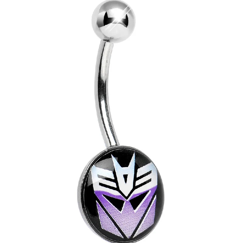 Designer Belly Rings with Unique Details -Licensed Decepticon Transformer Belly Ring Designer Belly Rings with Unique Details -Licensed Decepticon Transformer Belly Ring