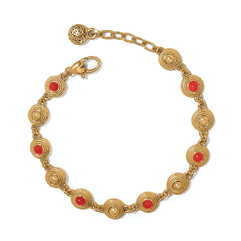 Stylish Engraved Bangles for Women-Venetian Gems Link Bracelet