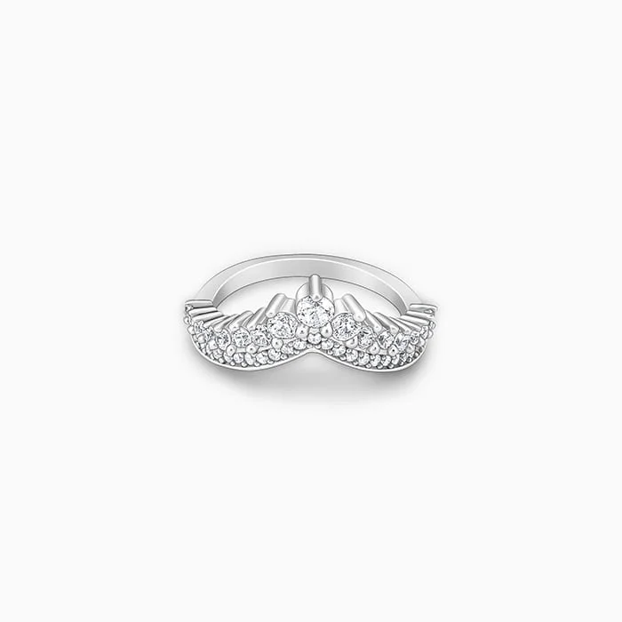 Chic Women's Rings for Fashion-Forward Looks-Silver Tiara Vanki Ring