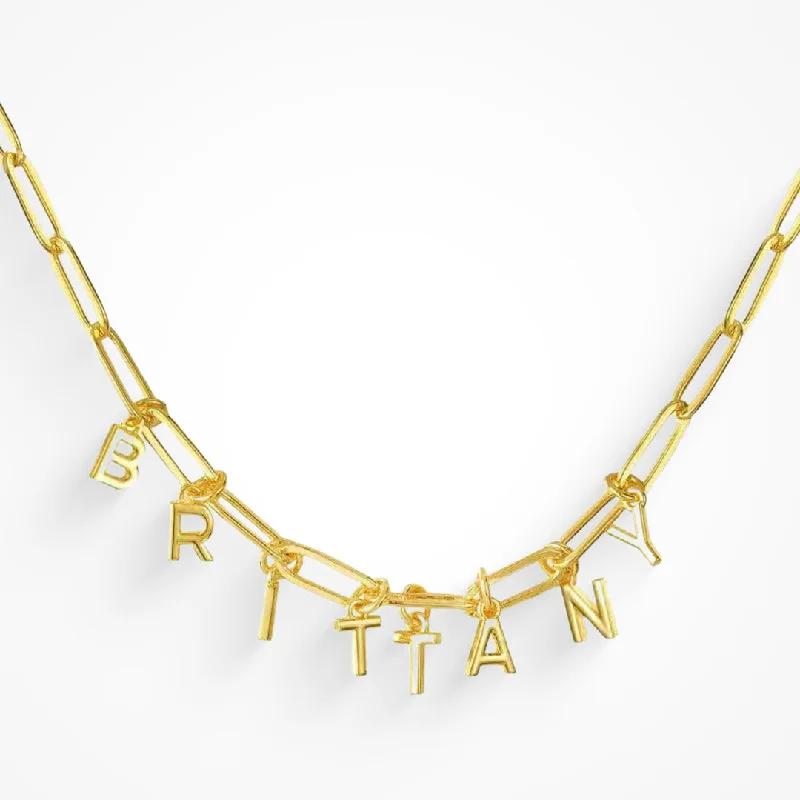 Shop Classic Women's  Necklaces & Pendants with a Modern Twist-Custom/Personalized Link Letter Necklace