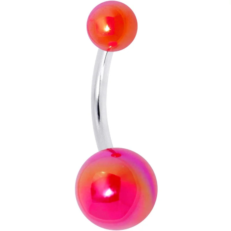 Designer Belly Rings for Glamorous Appeal -Sweet Candy Pearlescent Acrylic Ball Belly Ring Designer Belly Rings for Glamorous Appeal -Sweet Candy Pearlescent Acrylic Ball Belly Ring