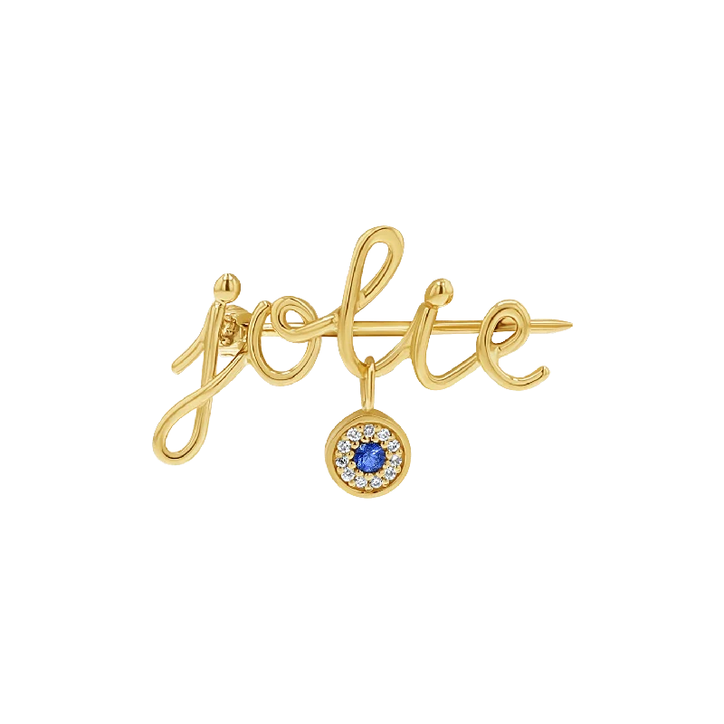 Shop Classic Women's  Necklaces & Pendants with a Modern Twist-Mini Letter Name Pin with Round Eye Charm