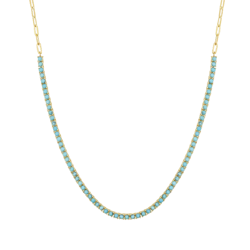 Shop Classic Women's Necklaces & Pendants with a Modern Twist-Turquoise Tennis Necklace Shop Classic Women's Necklaces & Pendants with a Modern Twist-Turquoise Tennis Necklace