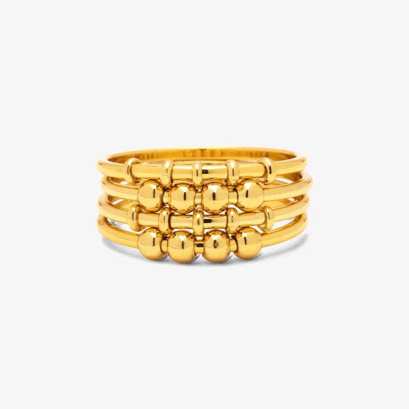 Chic Women's Rings for Fashion-Forward Looks-Mental Health Fidget Ring Stack