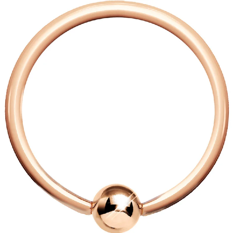 Women's Earrings – Elegant Designs for Every Personality--18 Gauge Rose Gold BCR Captive Ring 7/16 3mm Ball Women's Earrings – Elegant Designs for Every Personality--18 Gauge Rose Gold BCR Captive Ring 7/16 3mm Ball