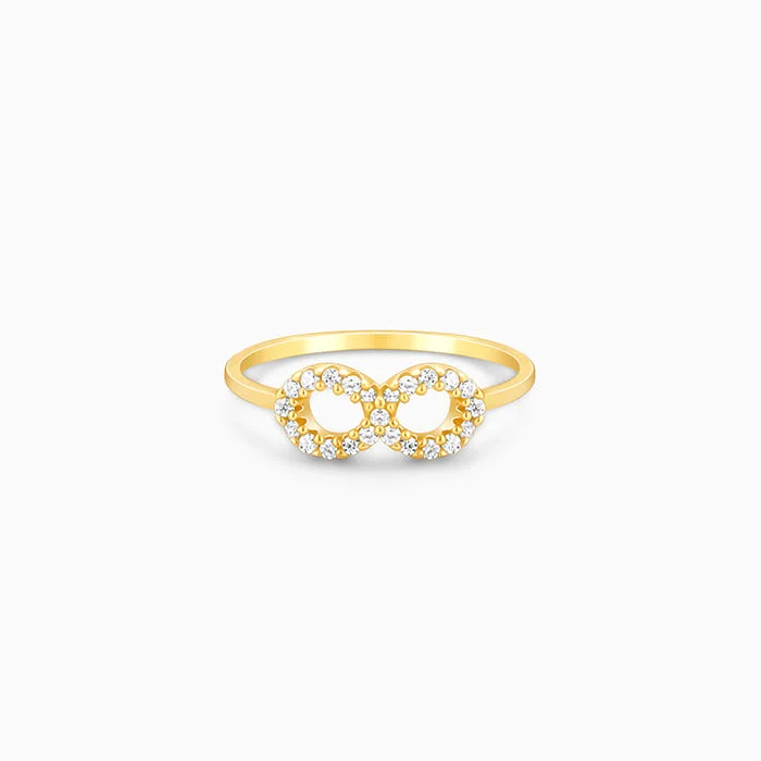 Chic Women's Rings for Fashion-Forward Looks-Golden Infinite Grace Ring