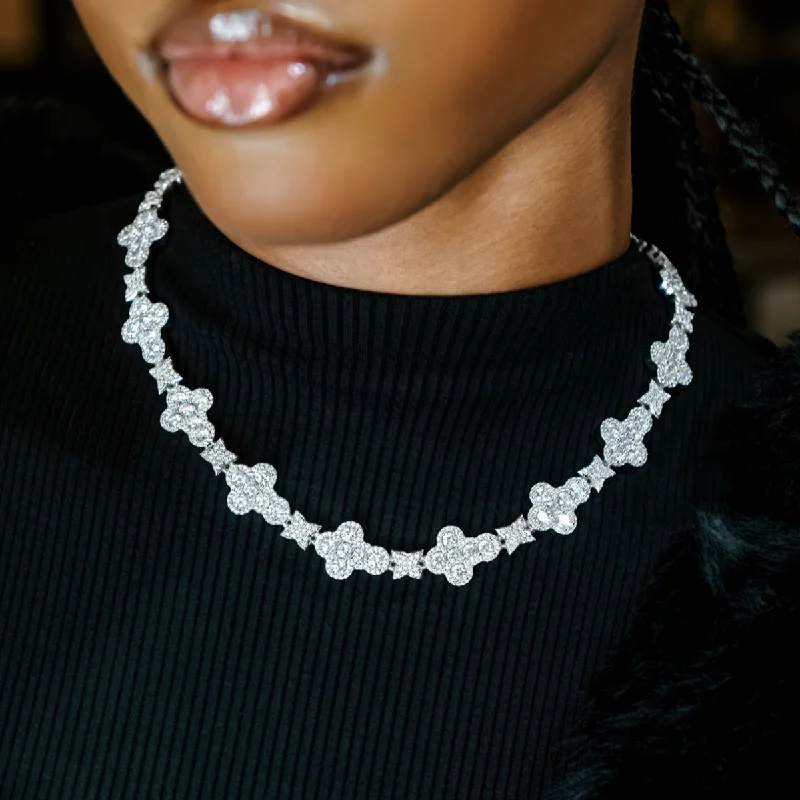 Shop Classic Women's  Necklaces & Pendants with a Modern Twist-Rounded Cross Pave Star Necklace