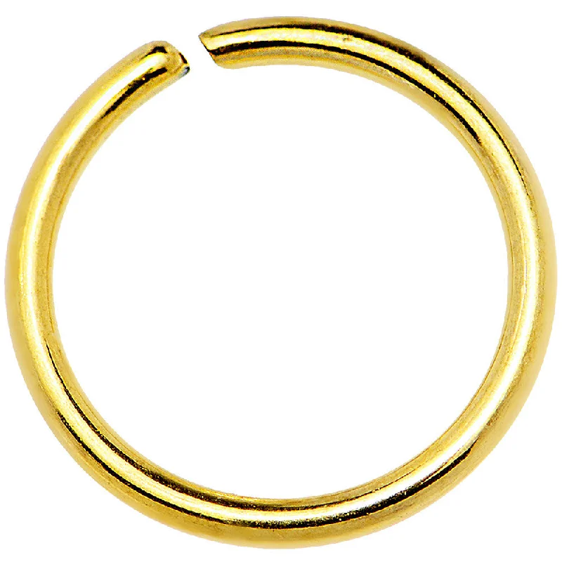 Nose Rings for Everyday Look -16 Gauge 3/8 Gold IP Annealed Steel Seamless Circular Ring Nose Rings for Everyday Look -16 Gauge 3/8 Gold IP Annealed Steel Seamless Circular Ring