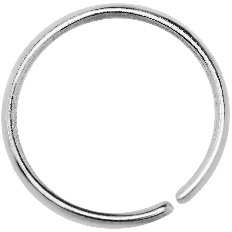 Nose Rings with No-Clasp Style -20 Gauge 3/8 Annealed Stainless Steel Seamless Circular Ring Nose Rings with No-Clasp Style -20 Gauge 3/8 Annealed Stainless Steel Seamless Circular Ring