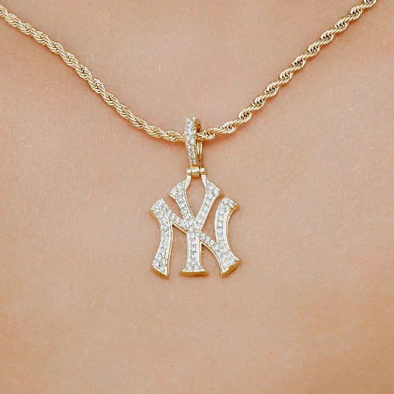 Shop Classic Women's  Necklaces & Pendants with a Modern Twist-New York Yankees Official MLB Micro Logo Pendant