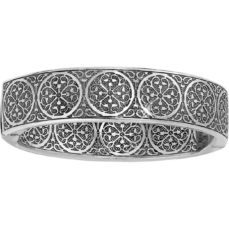 Beaded Wedding Bangles for Women-Ferrara Thin Hinged Bangle