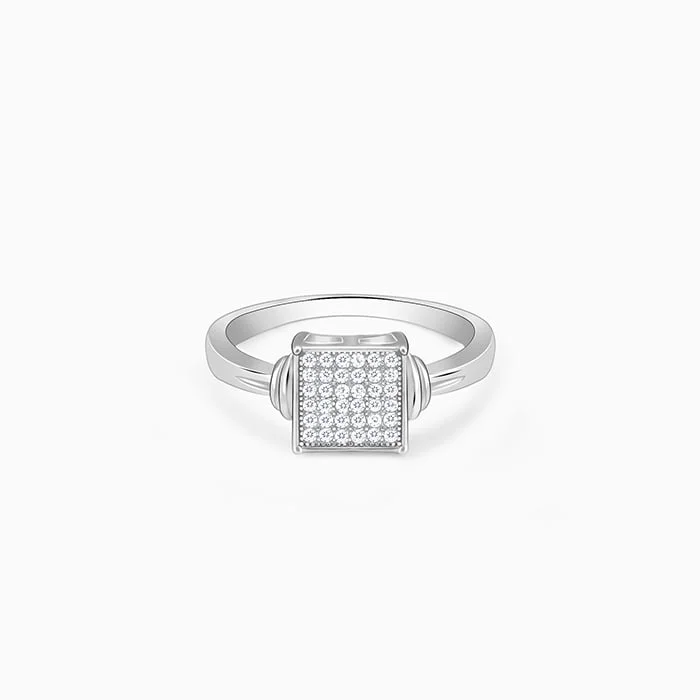 Top Men's Rings – Crafted for Every Style  Silver Zircon Square Ring For Him