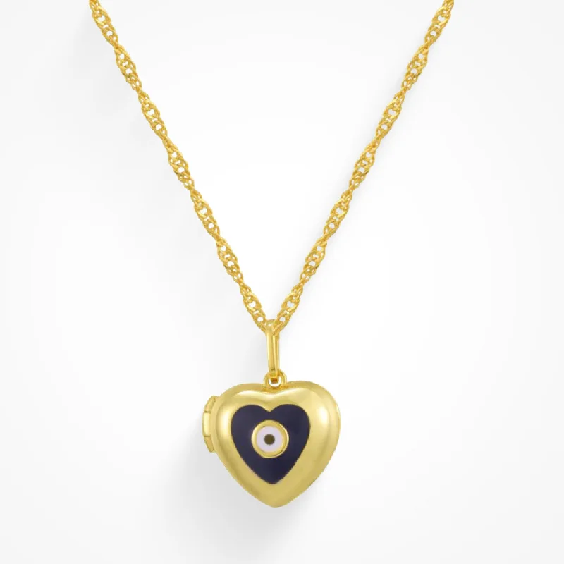 Shop Classic Women's Necklaces & Pendants with a Modern Twist-Evil Eye Locket Necklace Shop Classic Women's Necklaces & Pendants with a Modern Twist-Evil Eye Locket Necklace