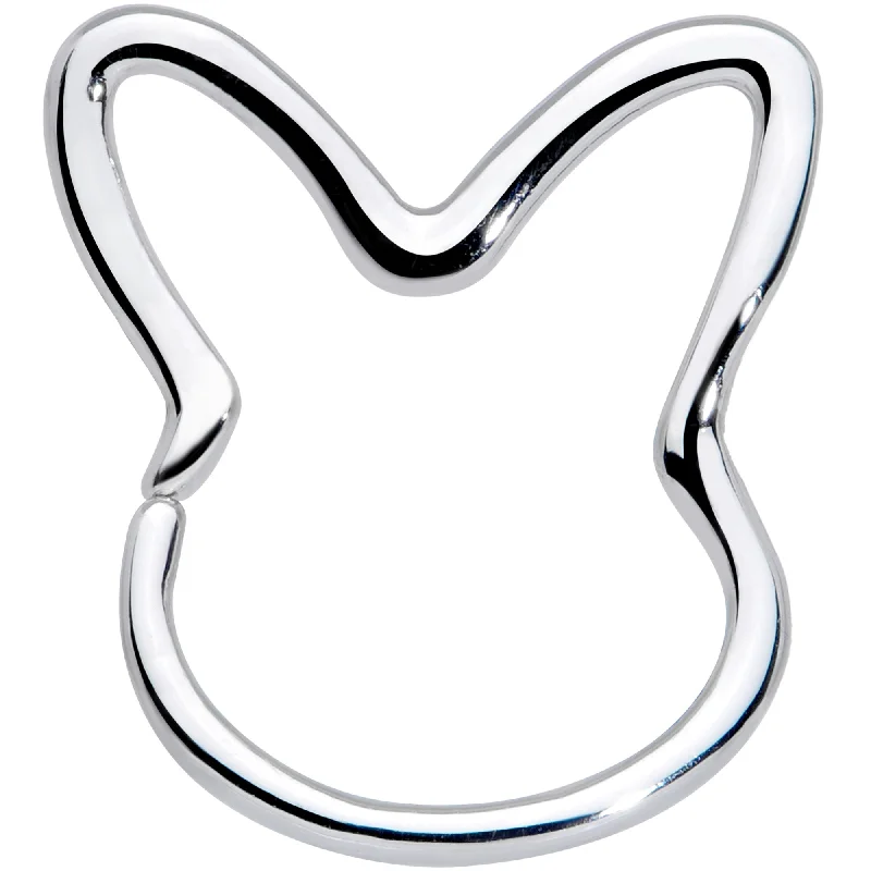Women's Earrings – Elegant Designs for Every Personality--18 Gauge 5/16 Easter Bunny Rabbit Closure Ring