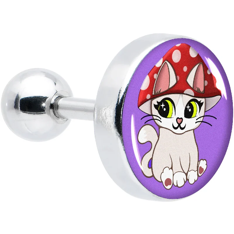 Women's Earrings – Elegant Designs for Every Personality--16 Gauge 1/4 Polka Dot Mushroom Hat Cat Cartilage Tragus Earring Women's Earrings – Elegant Designs for Every Personality--16 Gauge 1/4 Polka Dot Mushroom Hat Cat Cartilage Tragus Earring