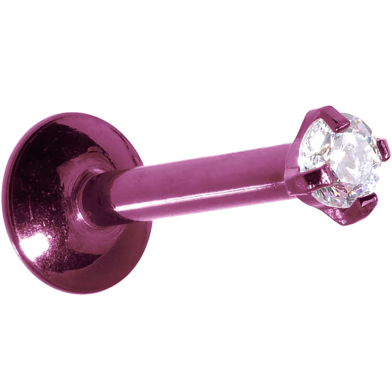 Stylish and Durable Lip Rings16 Gauge 5/16 Purple Titanium Internally Threaded Gem Labret Monroe