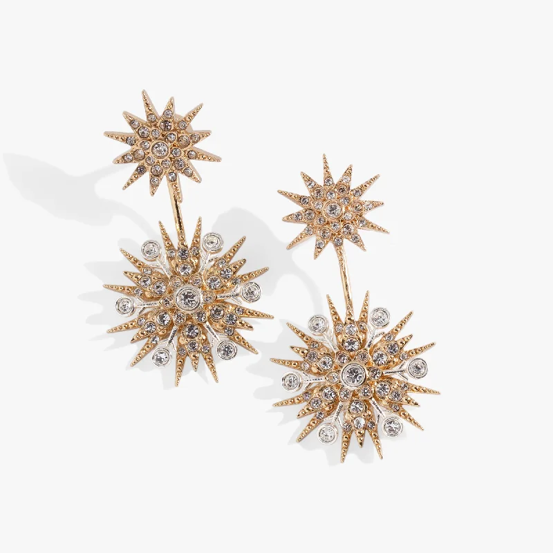 Women's Earrings – Elegant Designs for Every Personality--Two-In-One Snowflake Ear Jacket Earrings
