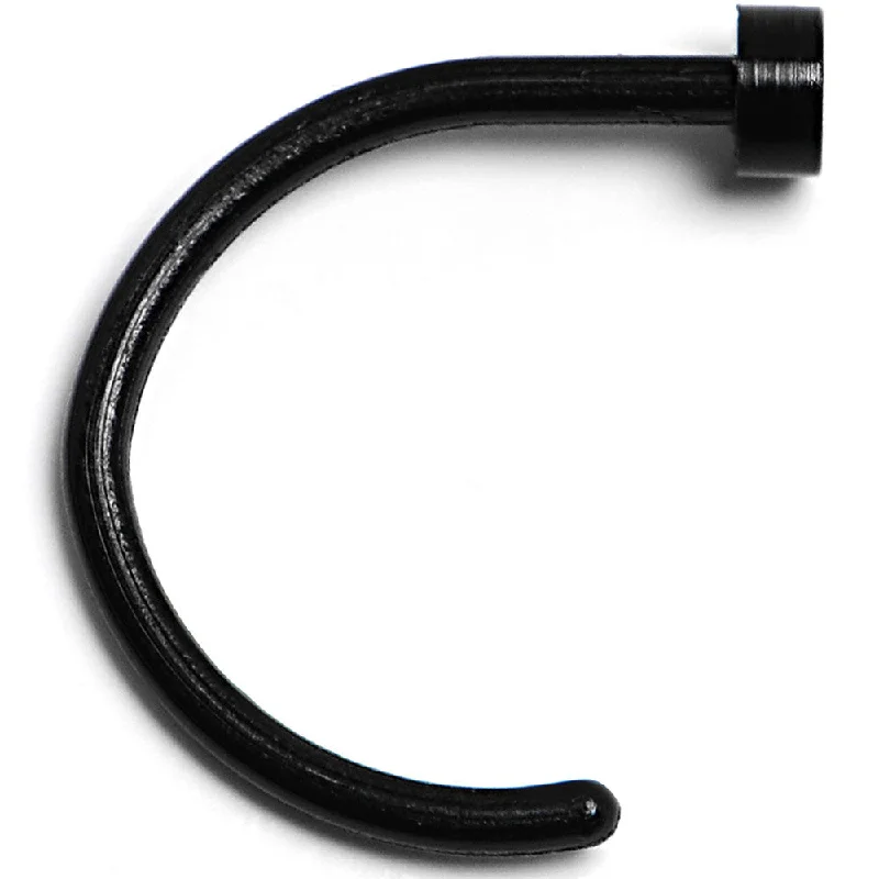 Trendy and Comfortable Nose Rings for Every Day -20 Gauge 5/16 Black Acrylic Nose Hoop Trendy and Comfortable Nose Rings for Every Day -20 Gauge 5/16 Black Acrylic Nose Hoop