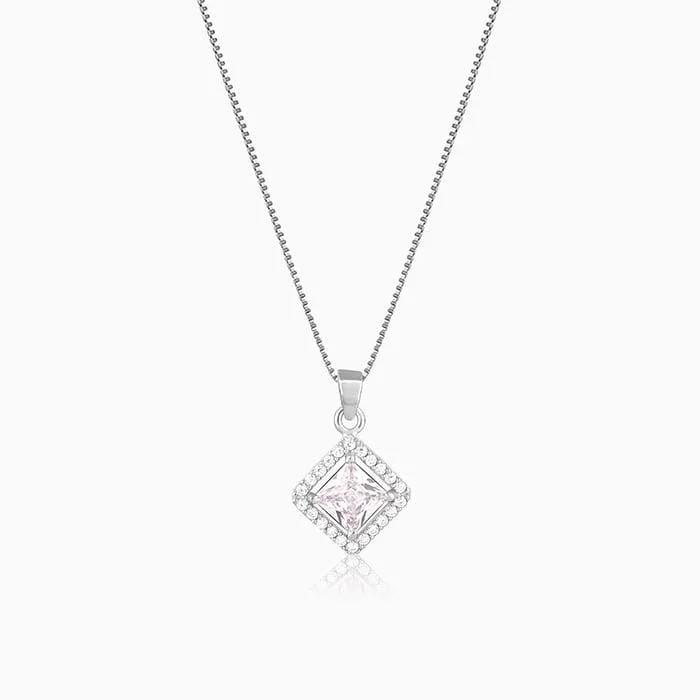 Shop Classic Women's Necklaces & Pendants with a Modern Twist-Silver Starlight Sparkle Pendant With Box Chain Shop Classic Women's Necklaces & Pendants with a Modern Twist-Silver Starlight Sparkle Pendant With Box Chain