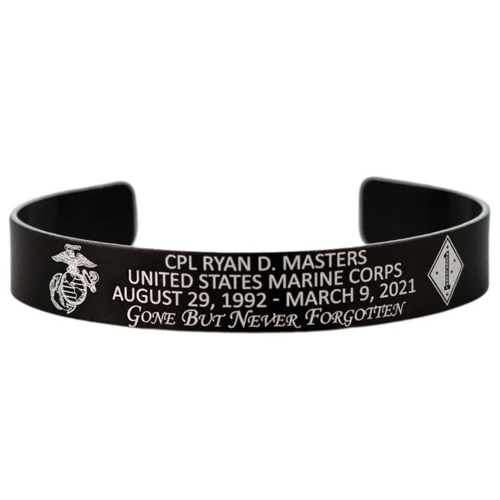 Simple Cuff Bracelets for Men-CPL Ryan D Masters Memorial Bracelet - Hosted by the Kuney Family Simple Cuff Bracelets for Men-CPL Ryan D Masters Memorial Bracelet - Hosted by the Kuney Family