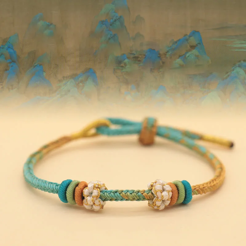 Casual Bracelets for Men with Simple Design-Buddha Stones Handmade Eight Thread Peace Knot Peach Blossom Knot Luck Rope Braided Bracelet Casual Bracelets for Men with Simple Design-Buddha Stones Handmade Eight Thread Peace Knot Peach Blossom Knot Luck Rope Braided Bracelet