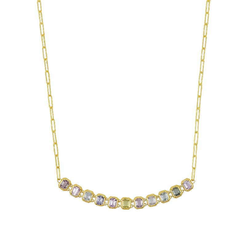 Shop Classic Women's Necklaces & Pendants with a Modern Twist-Emerald Cut Sapphire Choker Necklace Shop Classic Women's Necklaces & Pendants with a Modern Twist-Emerald Cut Sapphire Choker Necklace
