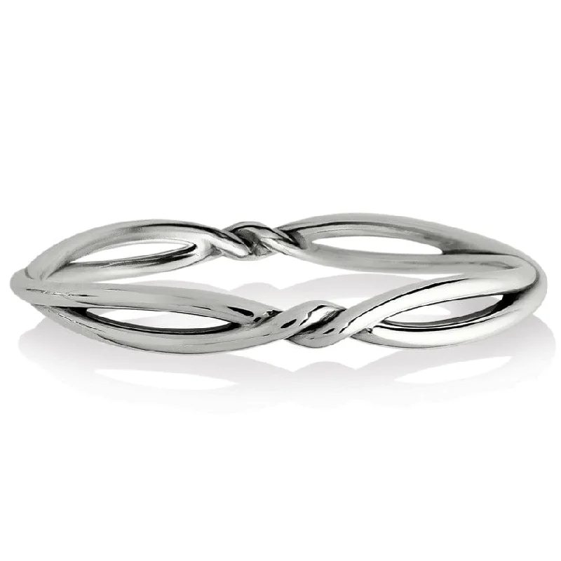 Fashion Bangles for Women with Unique Stone Settings-Interlok Twist Bangle