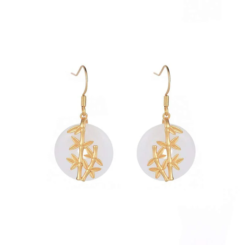 Women's Earrings – Elegant Designs for Every Personality--Buddha Stones FengShui White Jade Fortune Earrings Women's Earrings – Elegant Designs for Every Personality--Buddha Stones FengShui White Jade Fortune Earrings