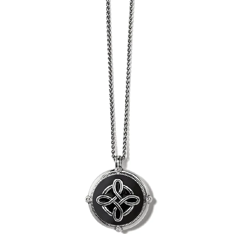 Shop Classic Women's Necklaces & Pendants with a Modern Twist-Interlok Noir Heirloom Reversible Necklace Shop Classic Women's Necklaces & Pendants with a Modern Twist-Interlok Noir Heirloom Reversible Necklace