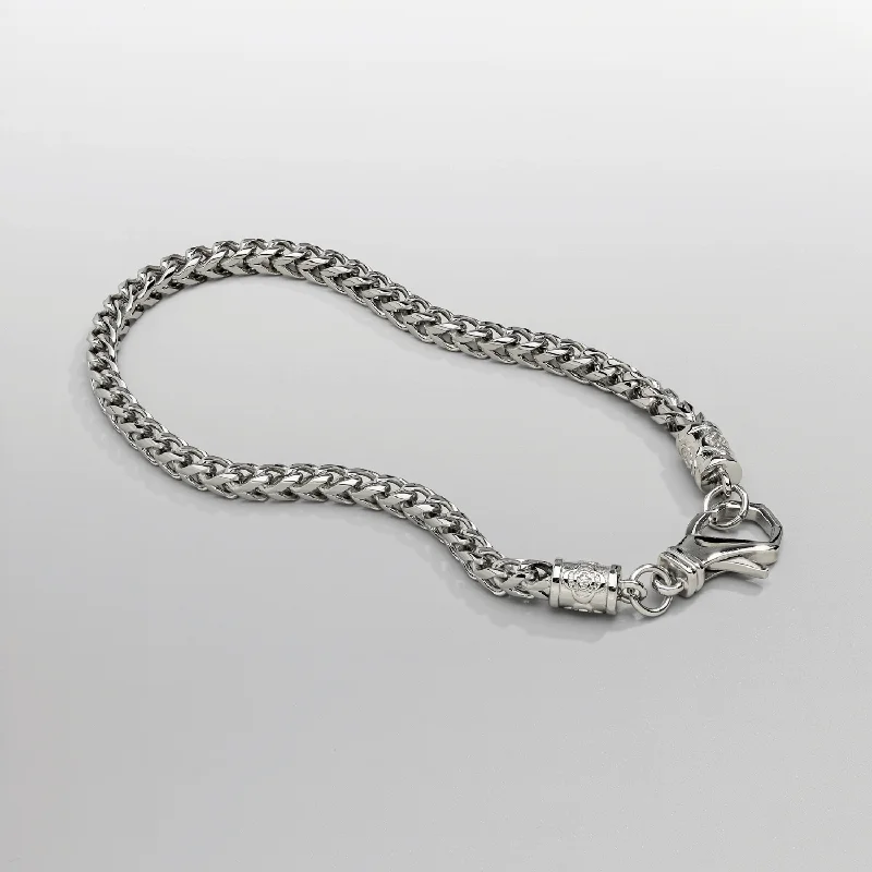 Adjustable Beaded Bracelets for Men with Natural Stones-Mini Cobra Bracelet (Silver) Adjustable Beaded Bracelets for Men with Natural Stones-Mini Cobra Bracelet (Silver)