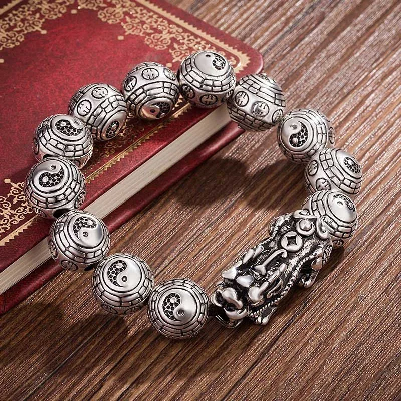 Men's Bracelets with Cross Charms-Buddha Stones Tibetan FengShui PiXiu Wealth Bracelet