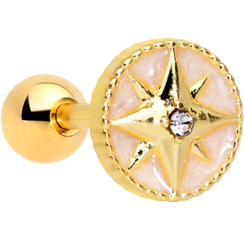 Women's Earrings – Elegant Designs for Every Personality--16 Gauge 1/4 Clear Gem Gold Tone Sailors Compass Cartilage Tragus Women's Earrings – Elegant Designs for Every Personality--16 Gauge 1/4 Clear Gem Gold Tone Sailors Compass Cartilage Tragus