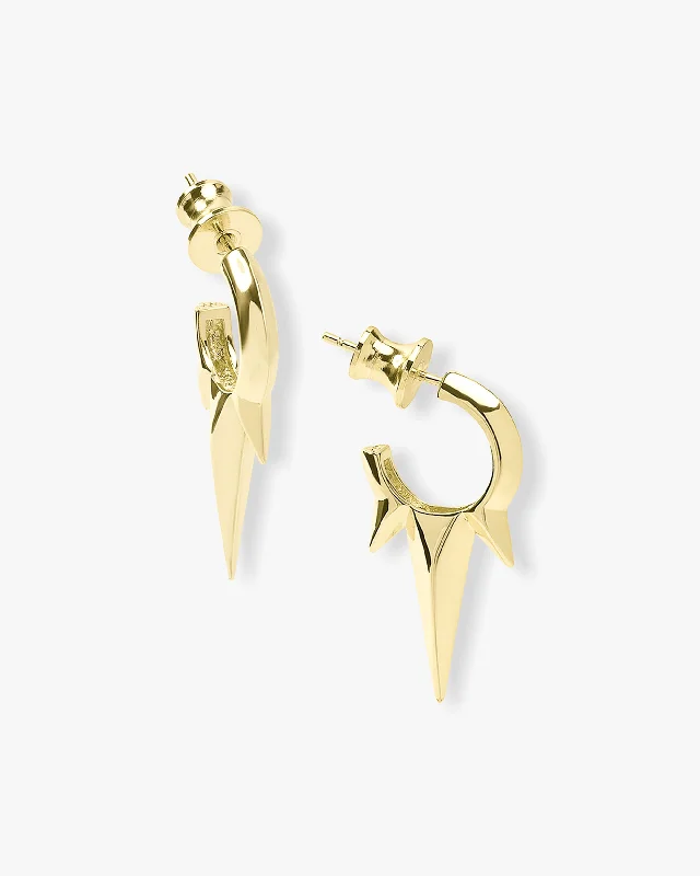 Women's Earrings – Elegant Designs for Every Personality--Baby Gabriella Smooth Triple Spike Earrings - Gold Women's Earrings – Elegant Designs for Every Personality--Baby Gabriella Smooth Triple Spike Earrings - Gold