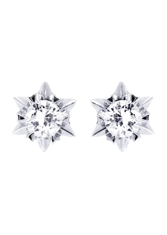Shop Durable Men's Earrings for Everyday Wear-Stud Diamond Earrings For Men | 14K White Gold | 0.44 Carats Shop Durable Men's Earrings for Everyday Wear-Stud Diamond Earrings For Men | 14K White Gold | 0.44 Carats