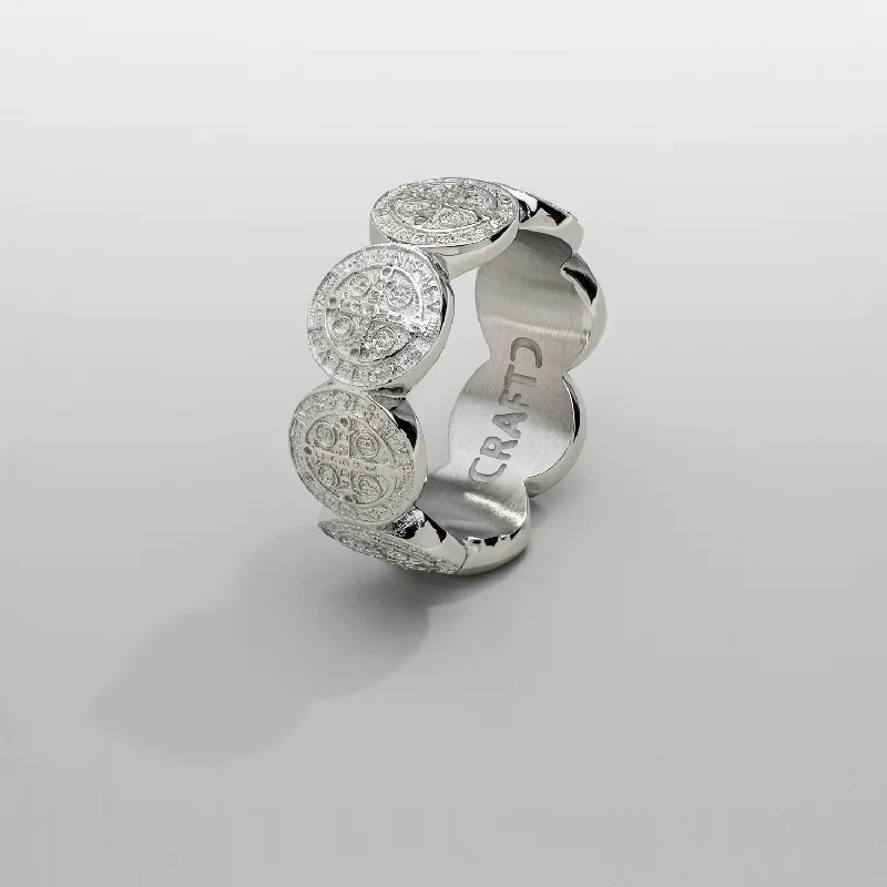 Top Men's Rings – Crafted for Every Style  Saint Benedict Band Ring (Silver)